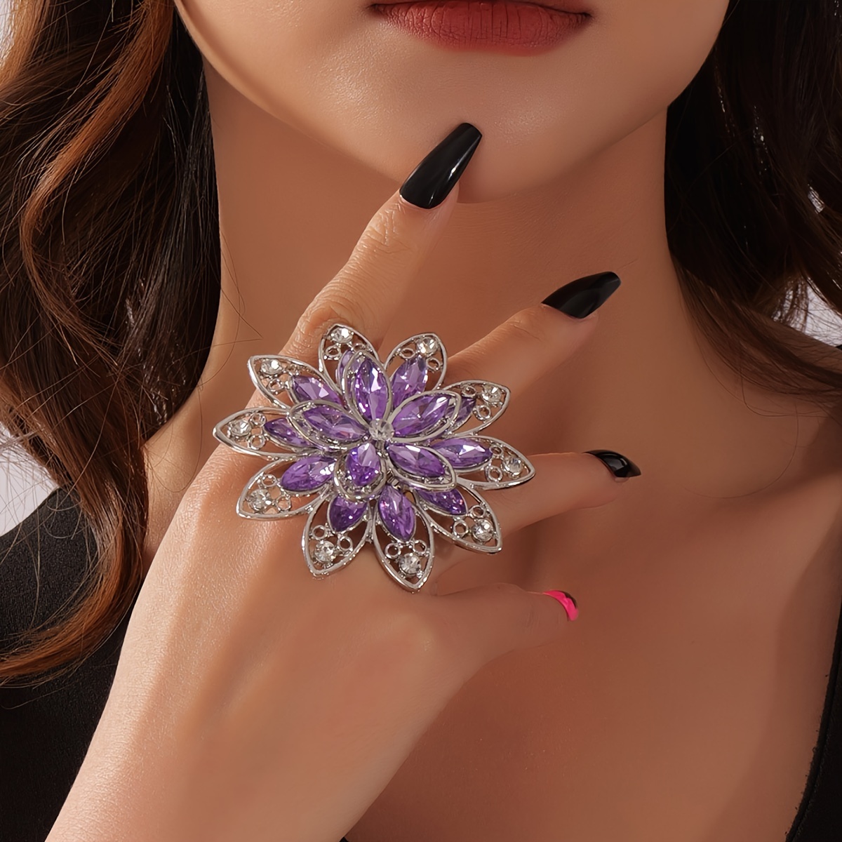 Everyday Floral Embellished Ring for Parties & Weddings